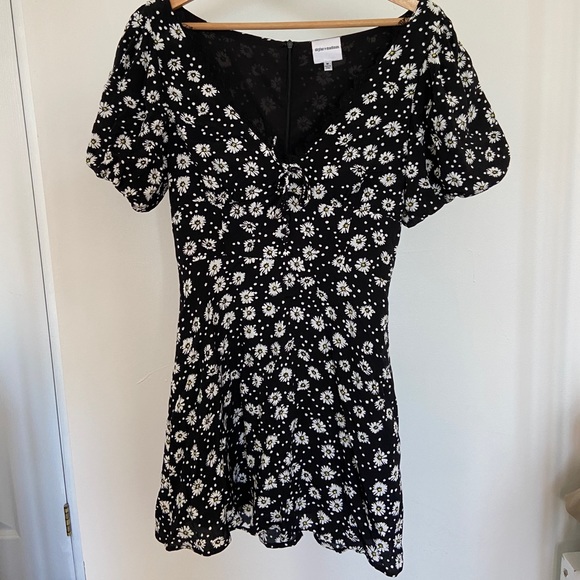 Skylar + Madison Black and White Lace Mini Dress - Picture 2 of 7